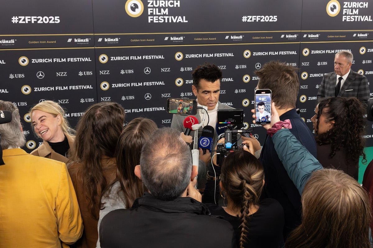 Irish actor Colin Farrell on a film-festival carpet