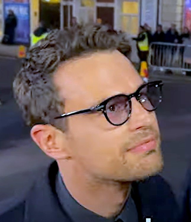 Actor and UNHCR supporter Theo James at a 2024 event